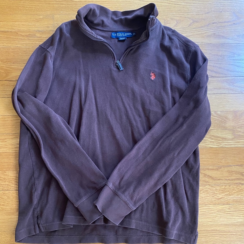 Polo by Ralph Lauren Brown Zip Up Sweater
